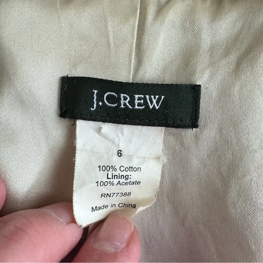 J. Crew Olive Green Velvet Blazer Jacket with Leather Buttons